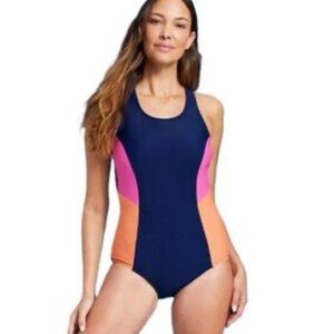 Lands' End Navy Swimsuit